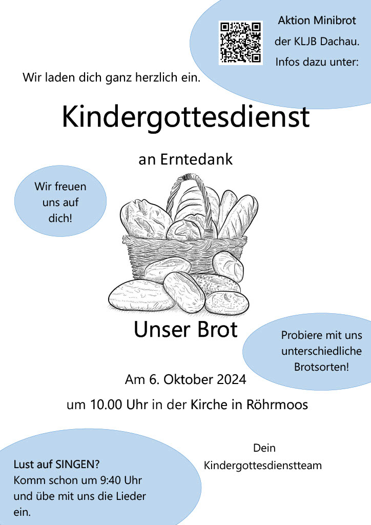 Kindergottesdienst zu Erntedank 2024